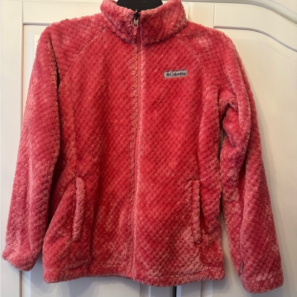 Columbia Kid Girl's Coral Fleece Fluffy Full Zip Interchange Jacket Large 14/16 - Picture 1 of 6